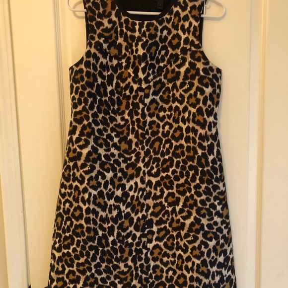 JCrew Leopard shift dress, size 4 - Picture 3 of 7